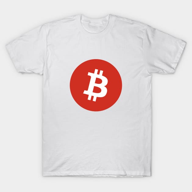 Black Bitcoin Design T-Shirt T-Shirt by RetroandMangaarts